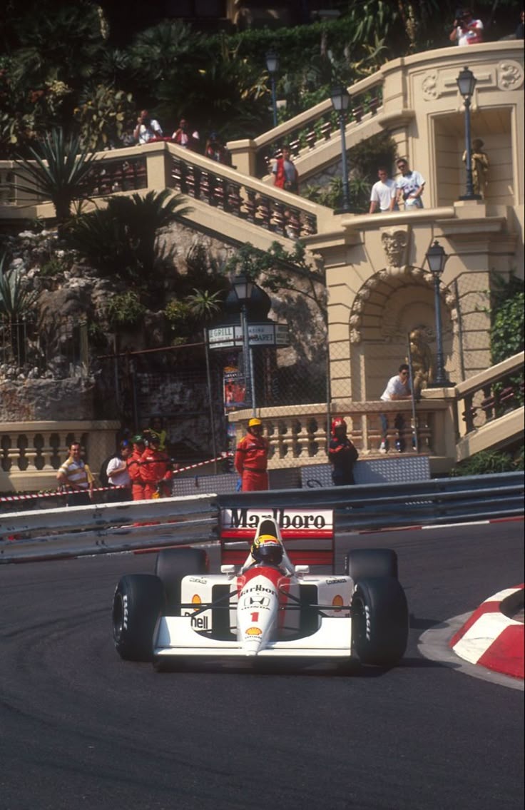 Ayrton Senna in the McLaren at Monaco